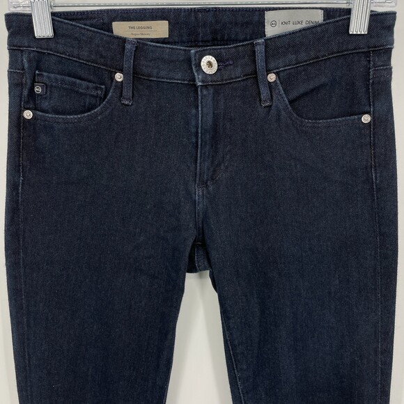 AG ADRIANO GOLDSCHMIED The Legging Super Skinny Knit Luxe Jeggings Jeans Size 25 - Picture 2 of 5